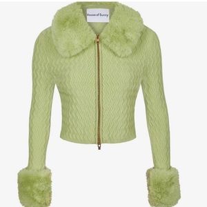 House of Sunny Peggy cardigan in green